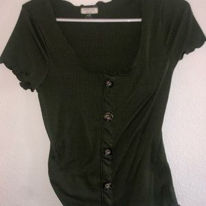 Green shirt with buttons